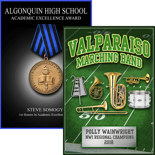 school award plaques for music and academics