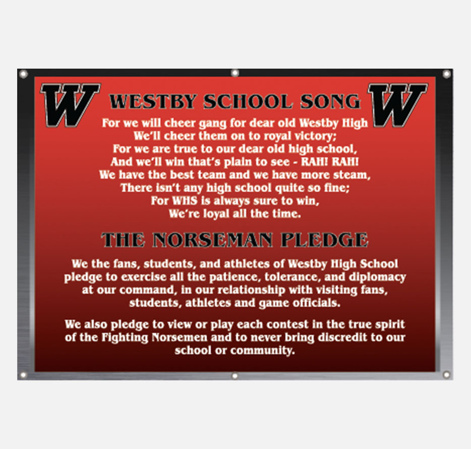 High school song lyrics and pledge