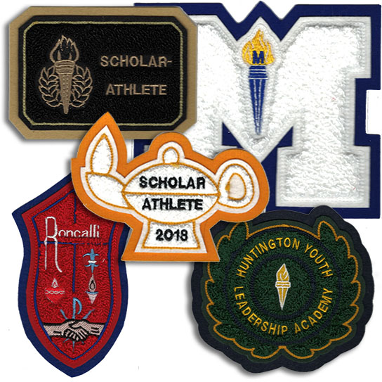 sports and academics patches